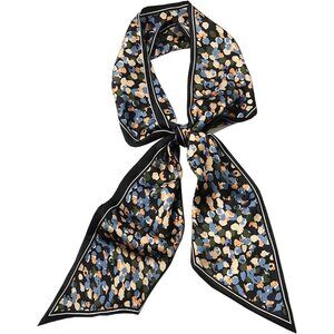 Women's black Mottling Purse Scarf For Handbags Silky Long Bag Scarfs Skinny